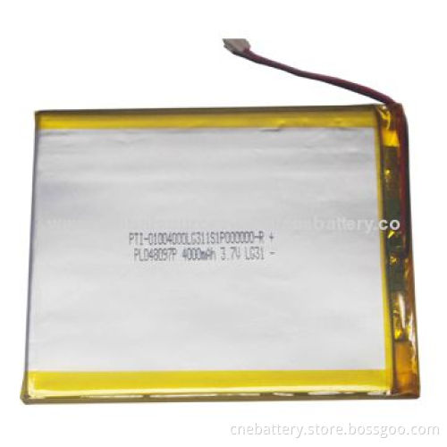 3.7V/4,200mAh Lithium Polymer Battery for Education Products, Tablet and PDA, Solar Lamp, PSP, POSNew